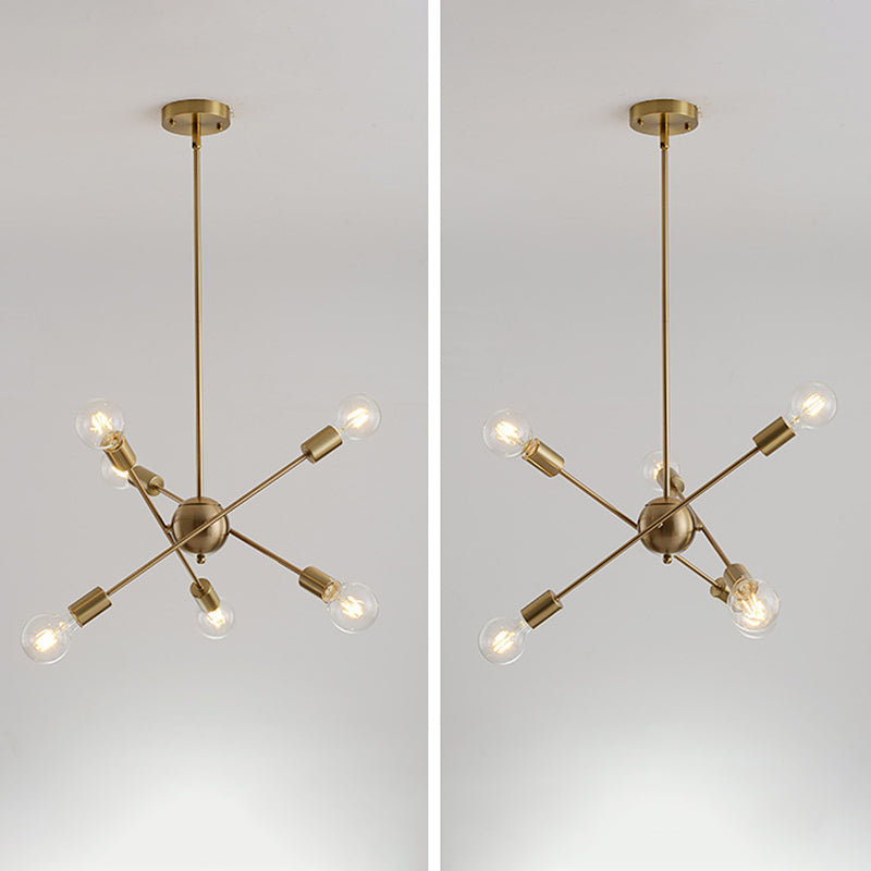 Accesorio colgado de techo accesorio de iluminación de lámpara de metal para remolino en latón en latón