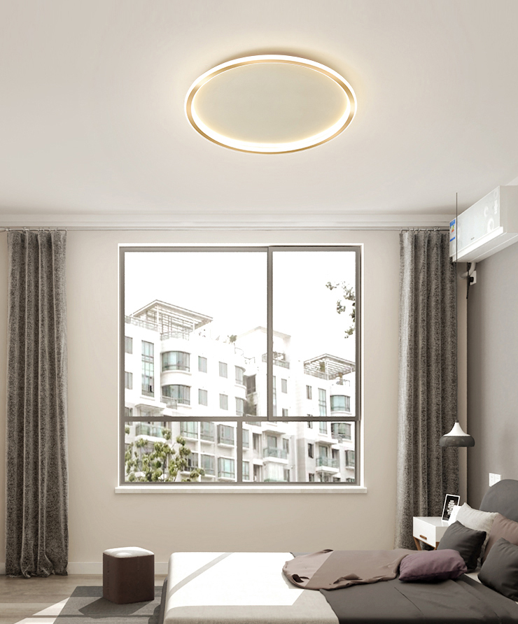 Circular Flush Mount Light Fixtures Modern Aluminum Flushmount