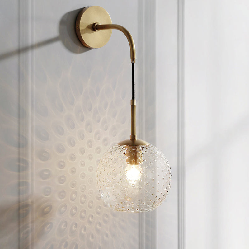 Rosa/Gelb/Blau -Glas -Globus Wandmontierte Lampe Retro 1 Glühbirne bewaffnet