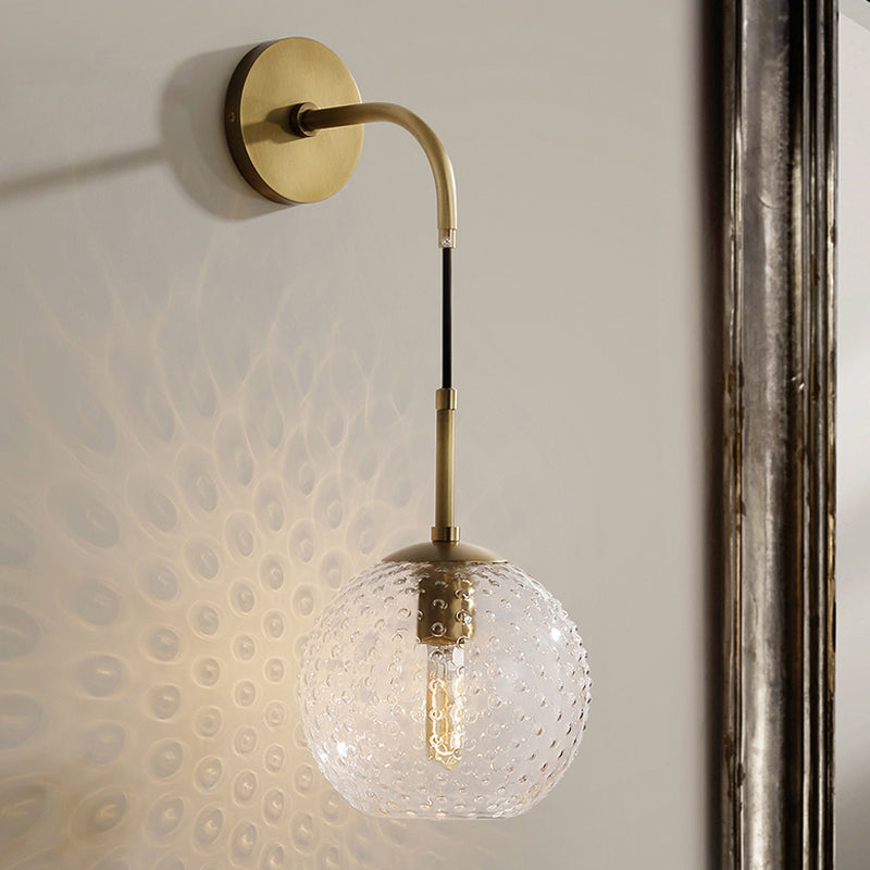 Rosa/Gelb/Blau -Glas -Globus Wandmontierte Lampe Retro 1 Glühbirne bewaffnet