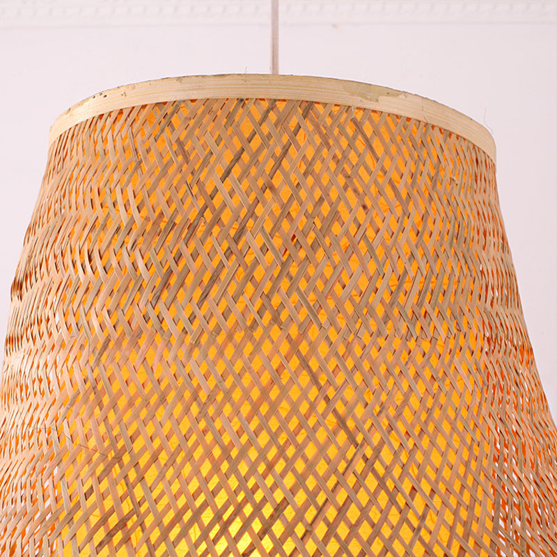 Bambuskürbis -Suspension Anhänger zeitgenössische 1 Kopfholzhänge Deckenleuchte