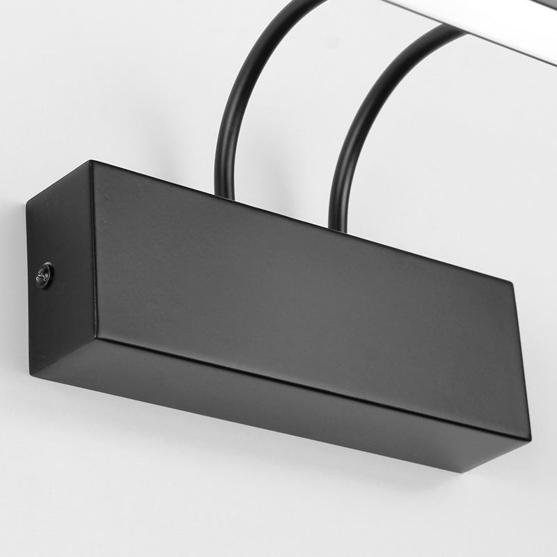 Armoire miroir de style moderne lumières murales de salle de bain en métal LED LED Vanité ambiante Vanity Light avec tête de lampe pivotante