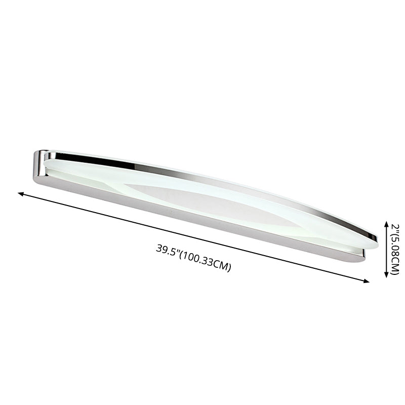 Mobile moderno mobile a specchio da bagno luci da bagno in acciaio tonalità lineare a led vanità ambientale illuminazione