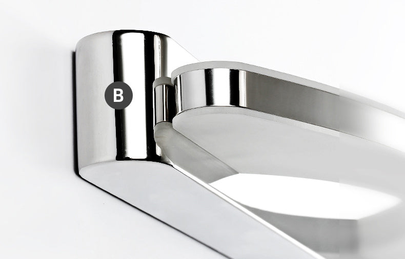 Mobile moderno mobile a specchio da bagno luci da bagno in acciaio tonalità lineare a led vanità ambientale illuminazione