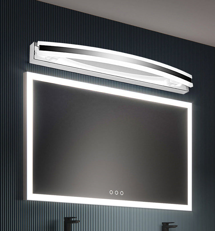 Mobile moderno mobile a specchio da bagno luci da bagno in acciaio tonalità lineare a led vanità ambientale illuminazione