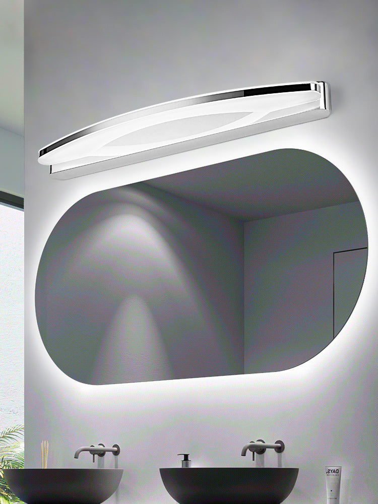 Mobile moderno mobile a specchio da bagno luci da bagno in acciaio tonalità lineare a led vanità ambientale illuminazione