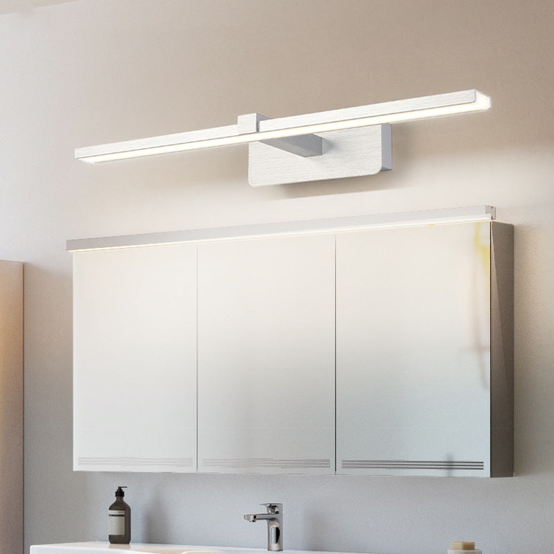Mobile moderno mobile a specchio da bagno luci murali scalette in metallo tonalità lineare a LED Ambient vanità illuminazione