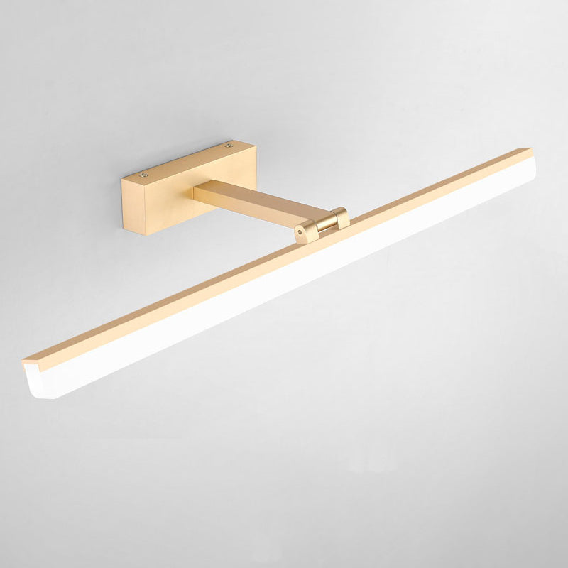 Modern Simple Mirror Cabinet Bathroom Wall Lights Metal Linear LED with Swivel Lamp Head Ambient Vanity Light