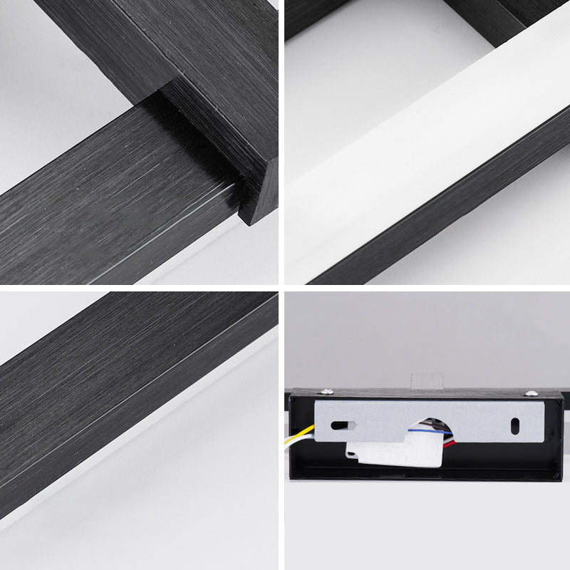 Modern Style Mirror Cabinet Bathroom Wall Lights Metal Linear Shade LED Ambient Vanity Lighting