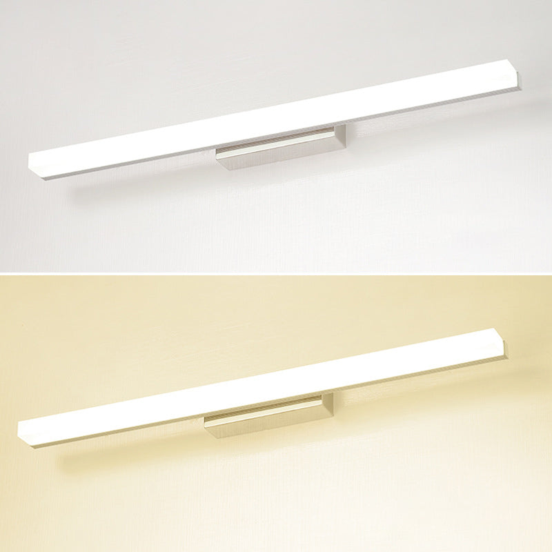 Adjustable Light Modern Minimalism Bathroom Vanity Light Linear LED Acrylic Vanity Lights in Chrome