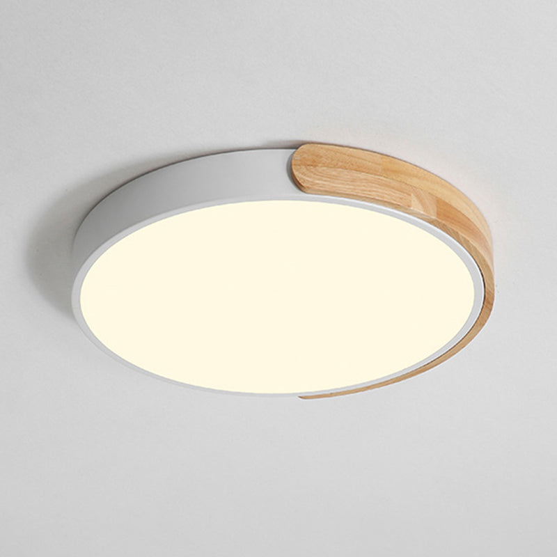 Circular Metal Flush Mount Light Fixture Nordic Style LED Flush Ceiling Light Fixture
