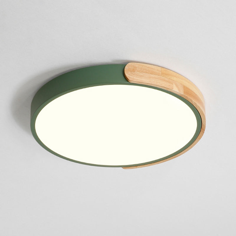 Circular Metal Flush Mount Light Fixture Nordic Style LED Flush Ceiling Light Fixture