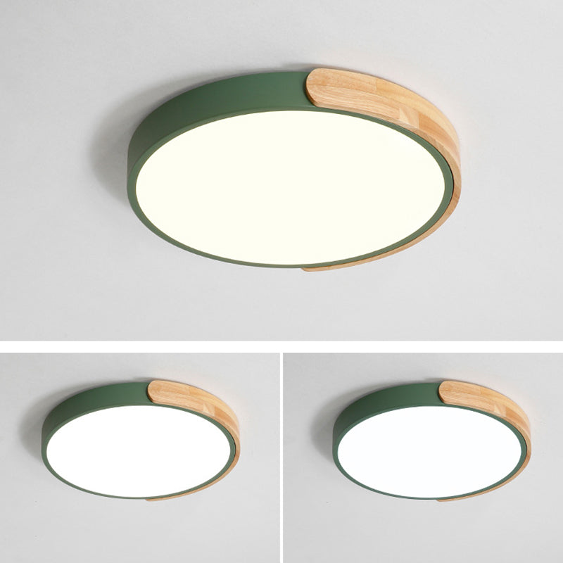 Circular Metal Flush Mount Light Fixture Nordic Style LED Flush Ceiling Light Fixture