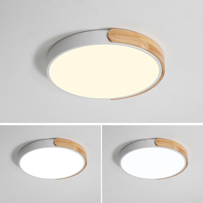 Circular Metal Flush Mount Light Fixture Nordic Style LED Flush Ceiling Light Fixture