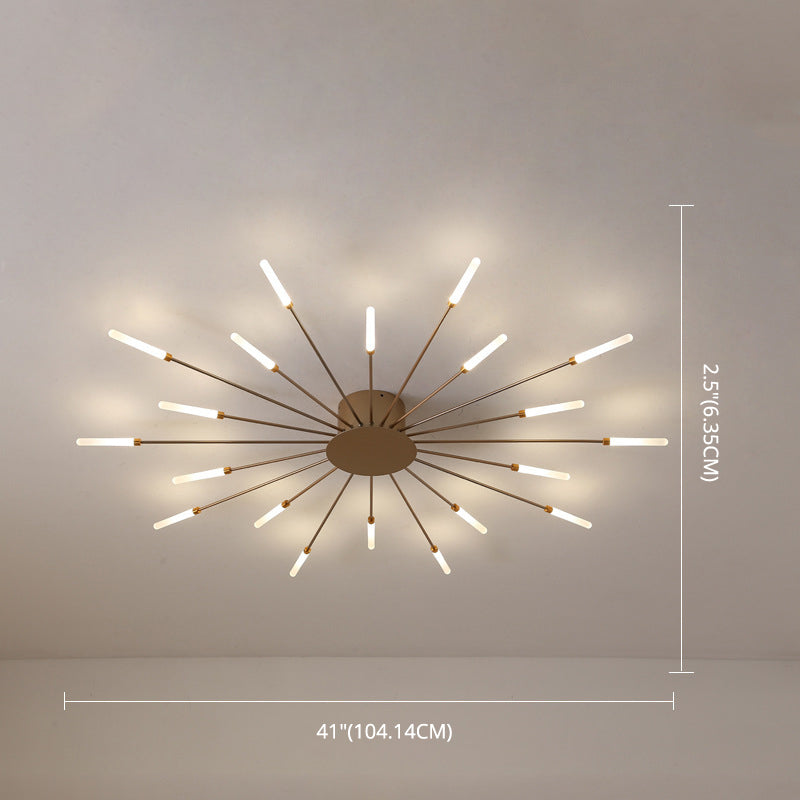 Fireworks Semi Flush Mount Light Modern simplicity Acrylic Ceiling Light Fixture for Living Room
