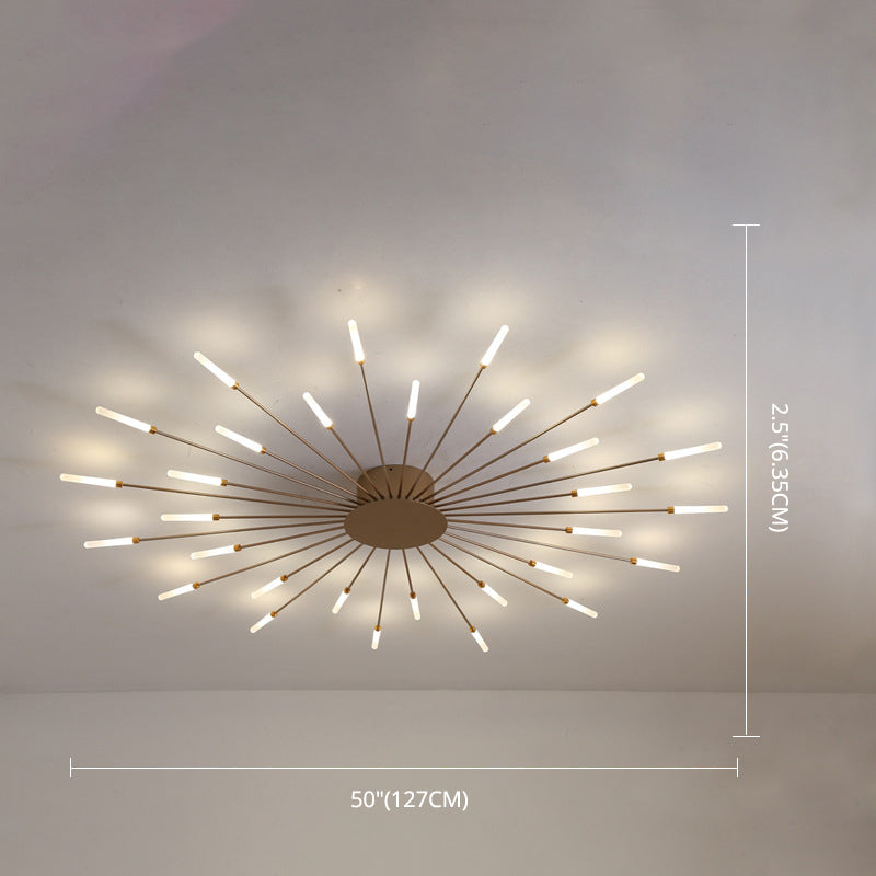 Fireworks Semi Flush Mount Light Modern simplicity Acrylic Ceiling Light Fixture for Living Room