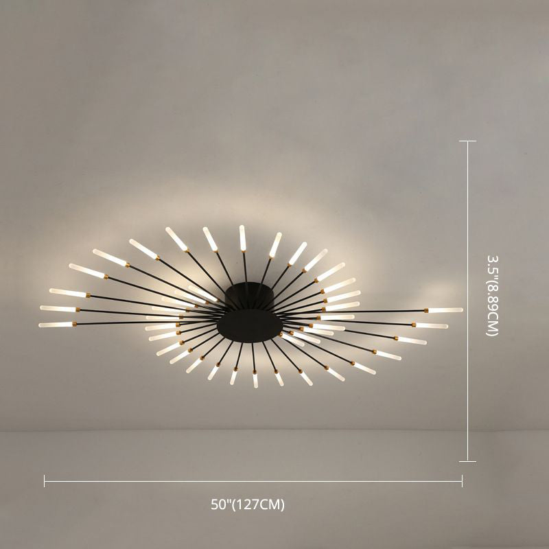 Fireworks Semi Flush Mount Light Modern simplicity Acrylic Ceiling Light Fixture for Living Room