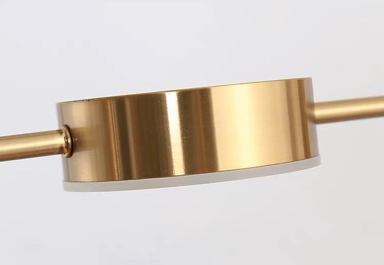 Minimalist Linear Island Lighting Metal 5-Light Dining Room LED Hanging Pendant Light