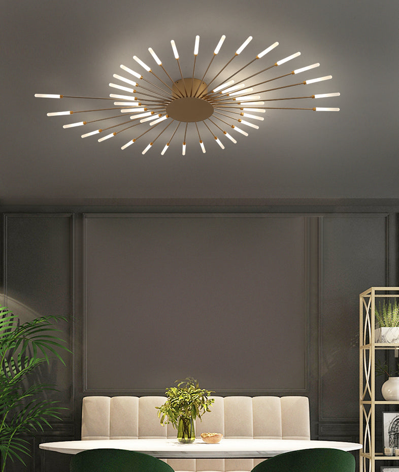 Fireworks Semi Flush Mount Light Modern simplicity Acrylic Ceiling Light Fixture for Living Room