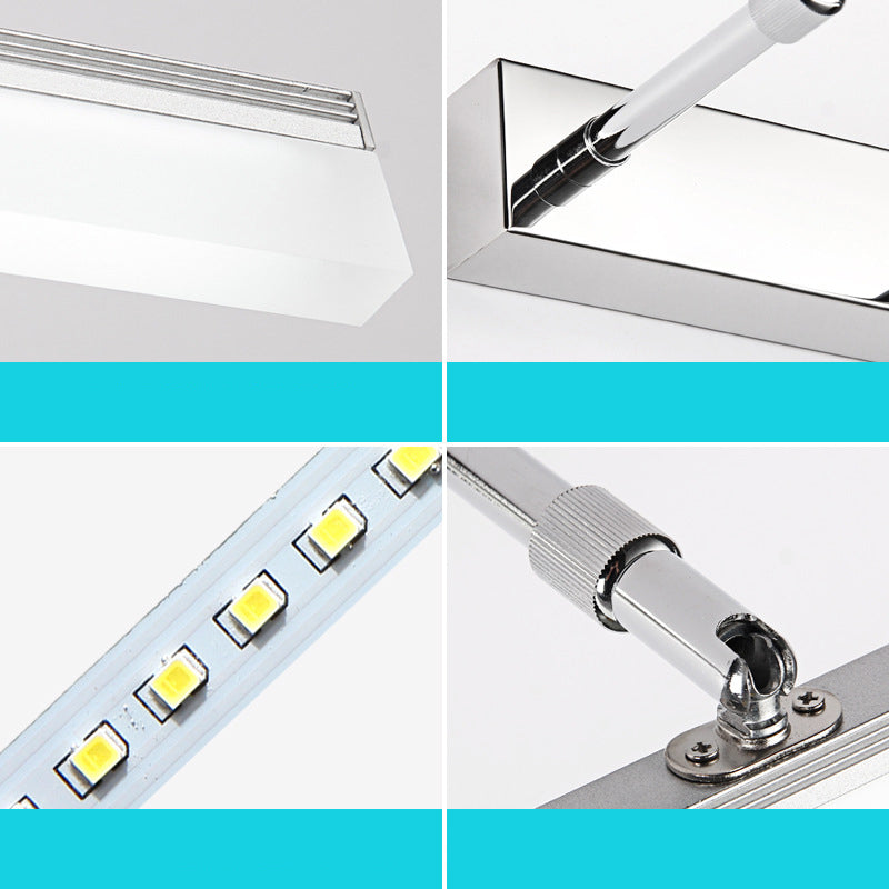 Moderne Einfachheit Rechteck Eitelkeitsleuchte Acryl -Wandbeleuchtung für Badezimmer