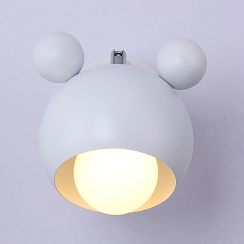 Nordic Modern Simple Children Style Panda Macaron Bedroom Wall Lamp