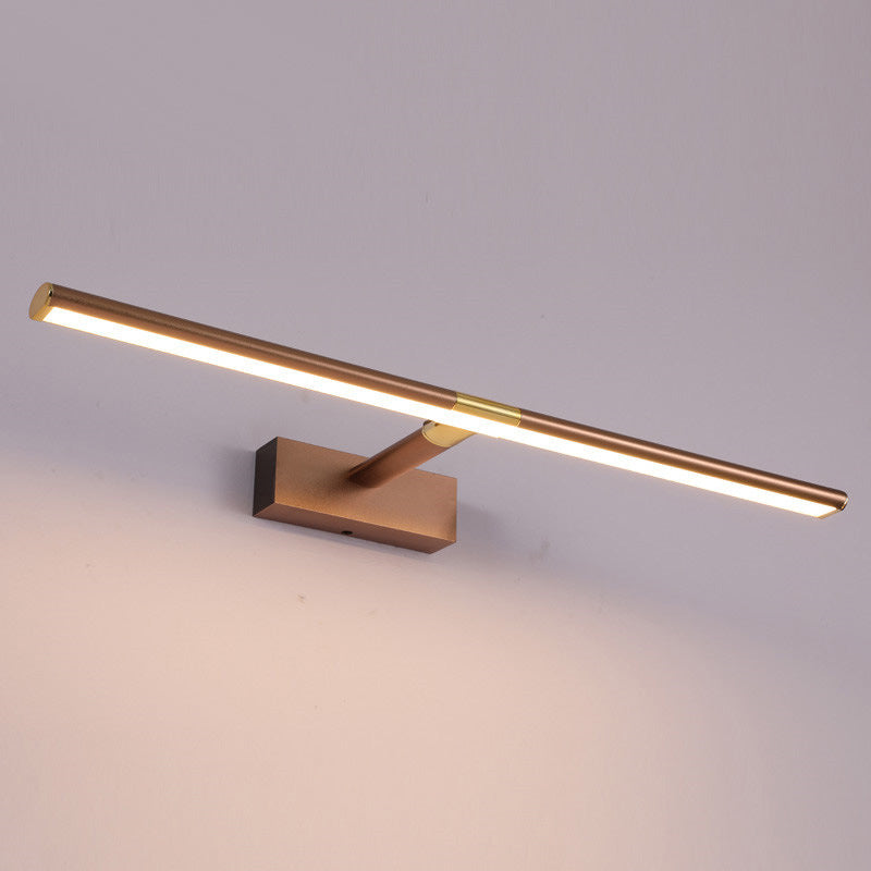 Elongated Vanity Light Fixtures Modern Simplicity Metallic Wall Mount Lamp for Bathroom