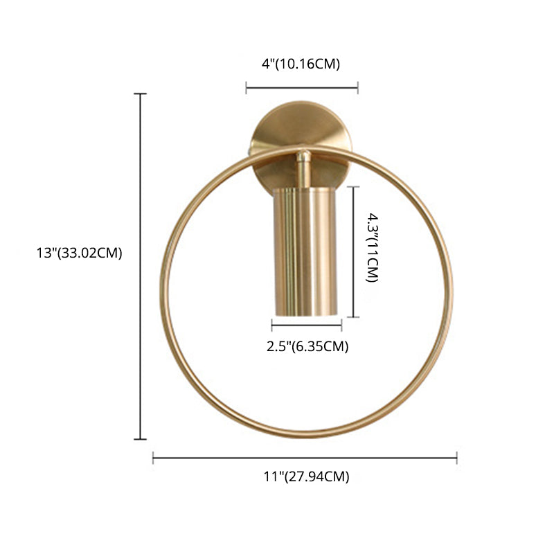 Noordse moderne lichte luxe stijl ijzeren ring achtergrond muurlicht