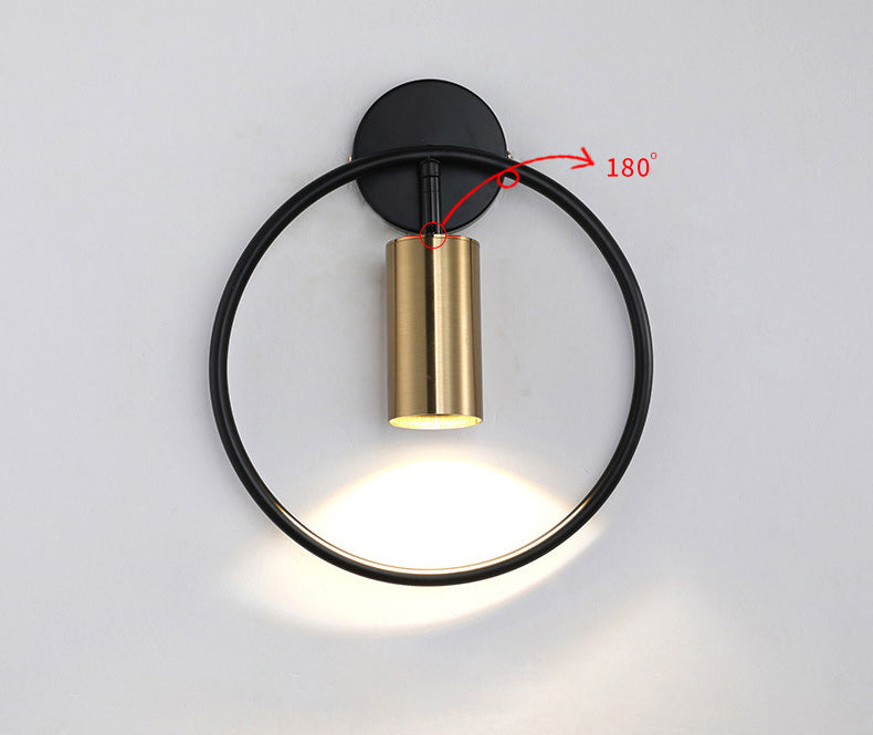 Noordse moderne lichte luxe stijl ijzeren ring achtergrond muurlicht