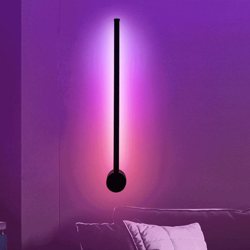 Luz de pared de dormitorio negro de aluminio de estilo simple moderno