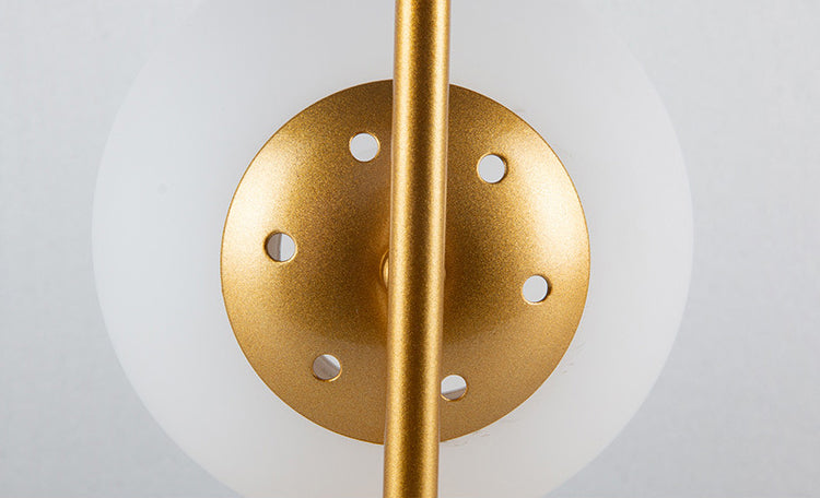 Nordic Postmodern Ball Single Head Glass Led White Wall Lamp