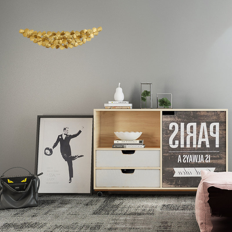 Lampada a parete a parete dorate 6 lampadina a parete moderna illuminazione da parete del design fogliare in alluminio per soggiorno