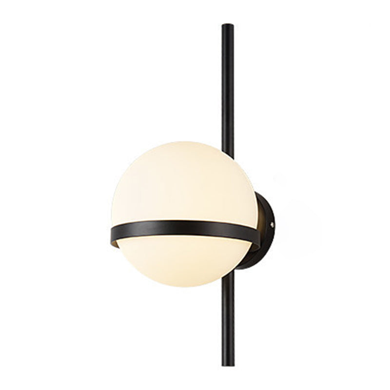 Noordse gecontracteerde postmodern sferisch 1 hoofd glasmateriaal witte wandlamp