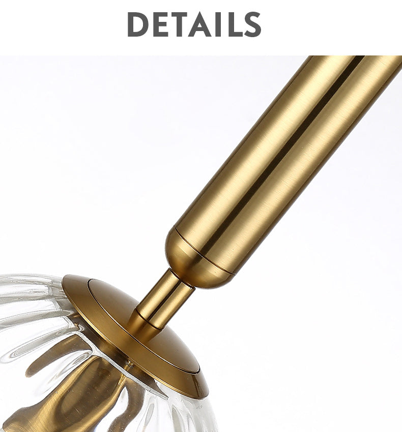 Melkachtige witte bal en waterpatroon bal eigentijds 1 hoofd wandmontage verlichting in messing