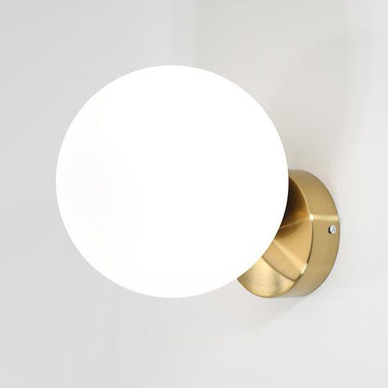 Moderne eenvoud glazen kogelwandlicht woonkamer wandlamp