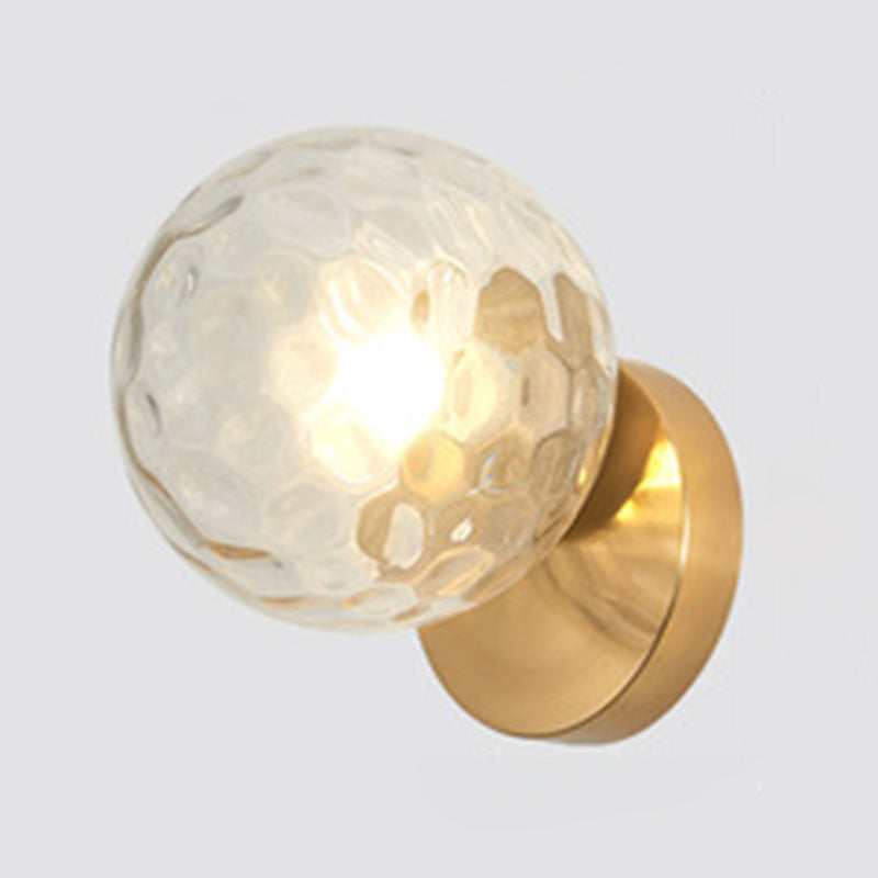 Moderne eenvoud glazen kogelwandlicht woonkamer wandlamp