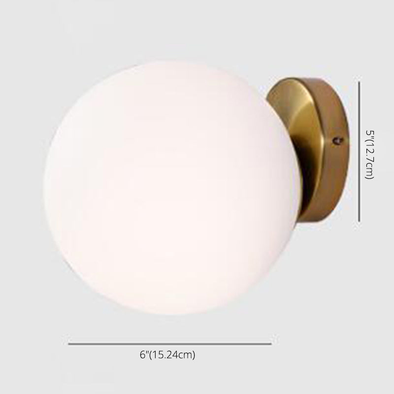 Moderne eenvoud glazen kogelwandlicht woonkamer wandlamp