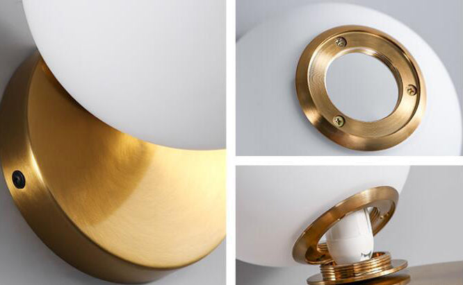 Moderne eenvoud glazen kogelwandlicht woonkamer wandlamp