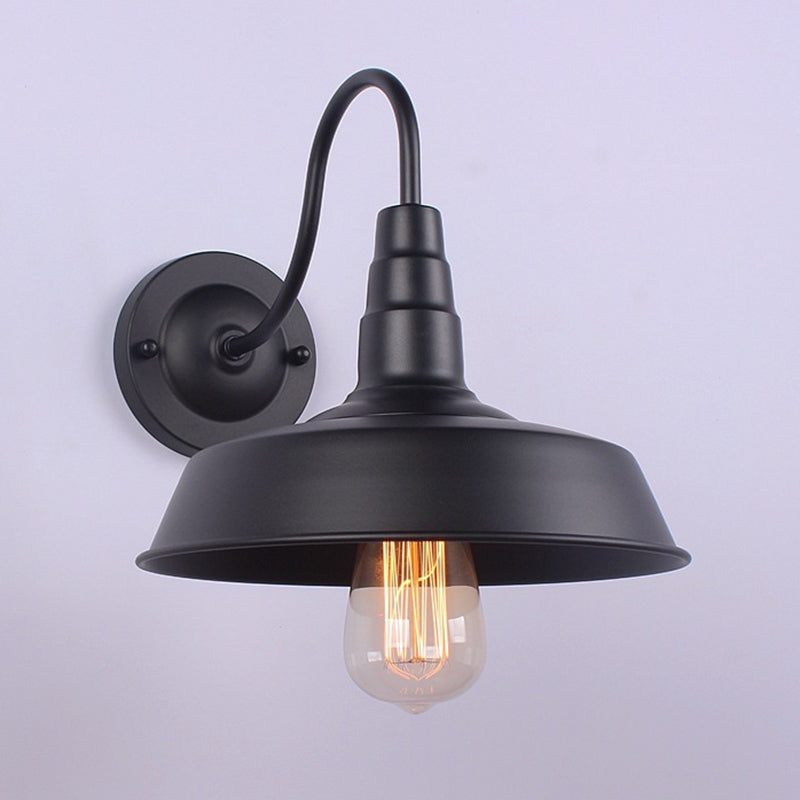 Luz de la pared de la pared industrial Luz de pared 1 Light Metal Wall Donce Black