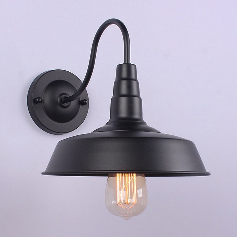 Luz de la pared de la pared industrial Luz de pared 1 Light Metal Wall Donce Black