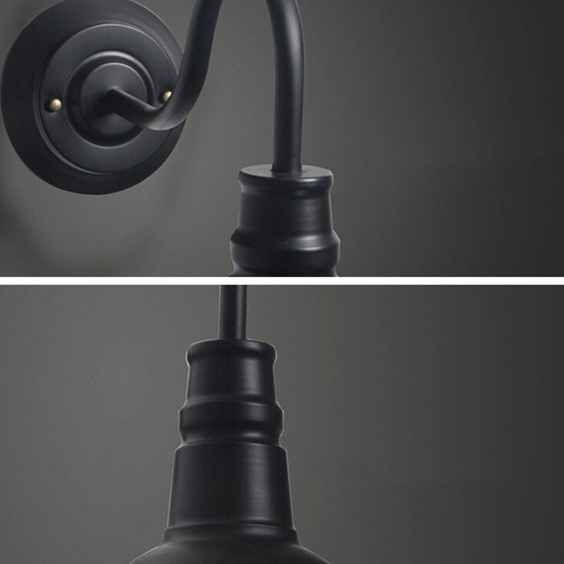 Luz de la pared de la pared industrial Luz de pared 1 Light Metal Wall Donce Black
