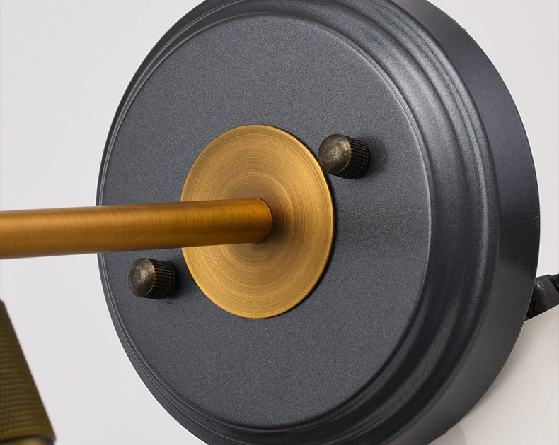 Schwarz 1 leichte Wandleuchter leichter industrieller Stil mit Metallbahnkegelwandlampe