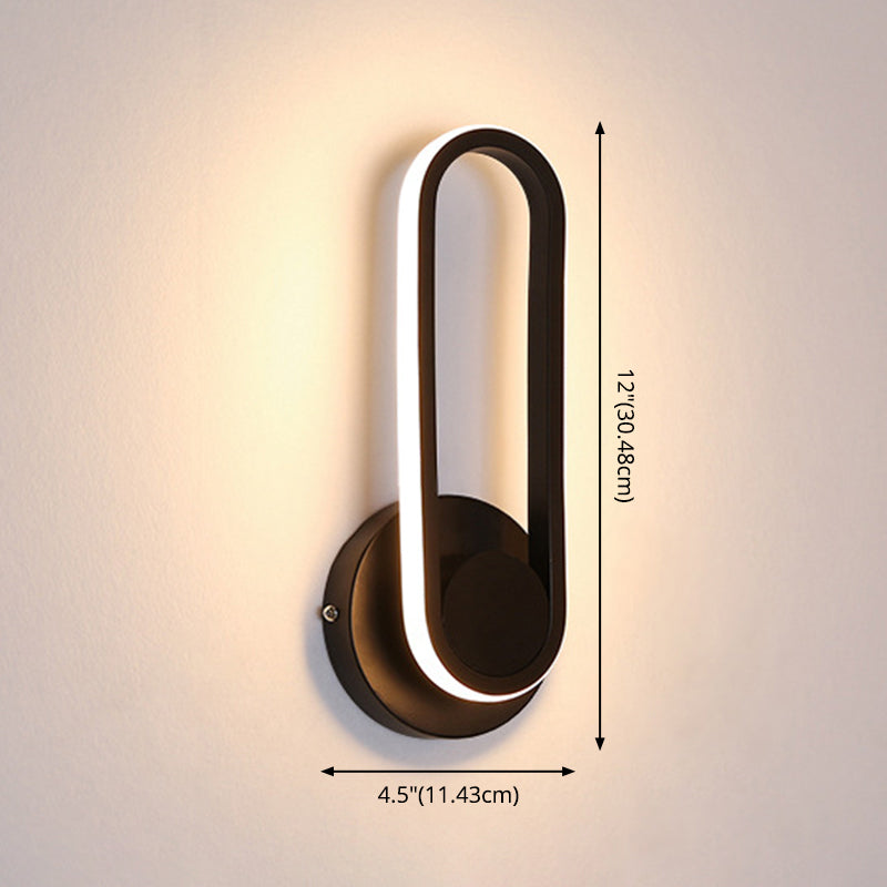 Nordic Modern Simple Rectangular Gold LED Personality Living Room Wall Lamp