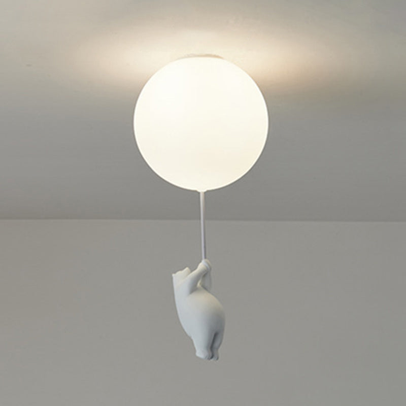Globe Flush Mount Ceiling Beleuchtung Kinder Glas 1 Light Flush Light