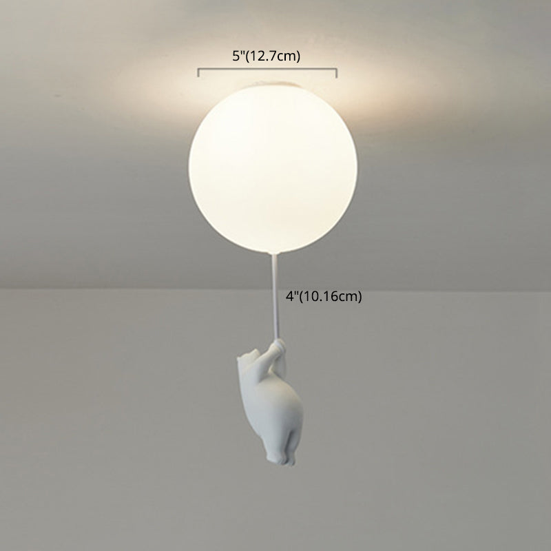 Globe Flush Mount Ceiling Beleuchtung Kinder Glas 1 Light Flush Light