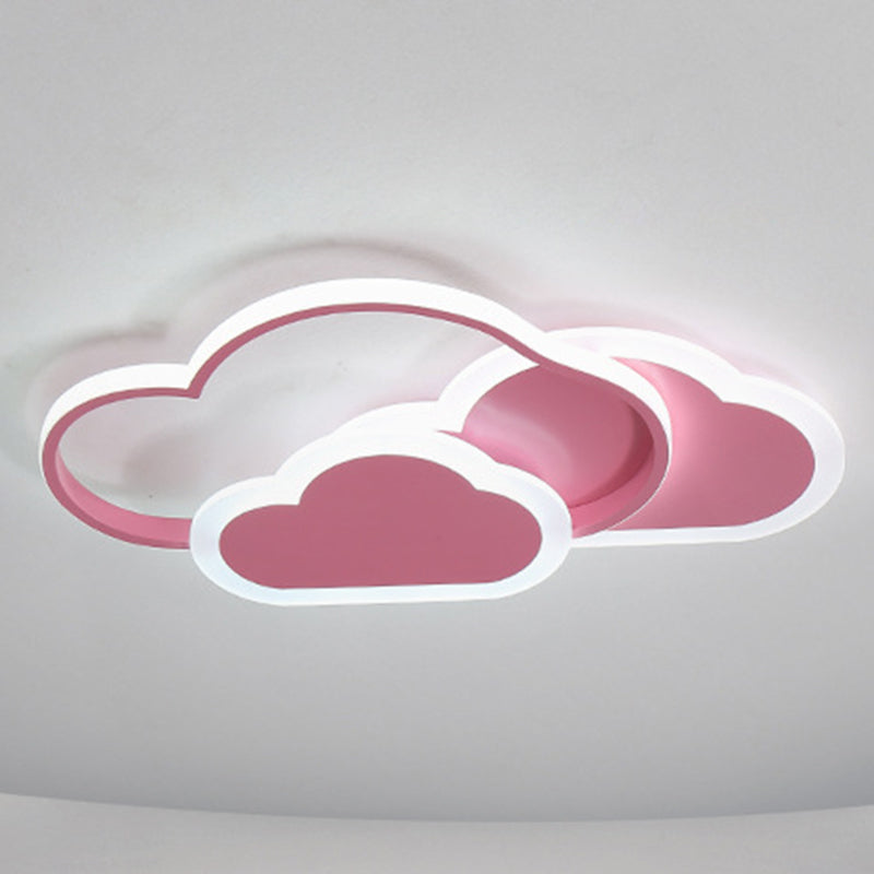 Cloud-shaped Flush Mount Light Fixture Modern Metal Flush Light