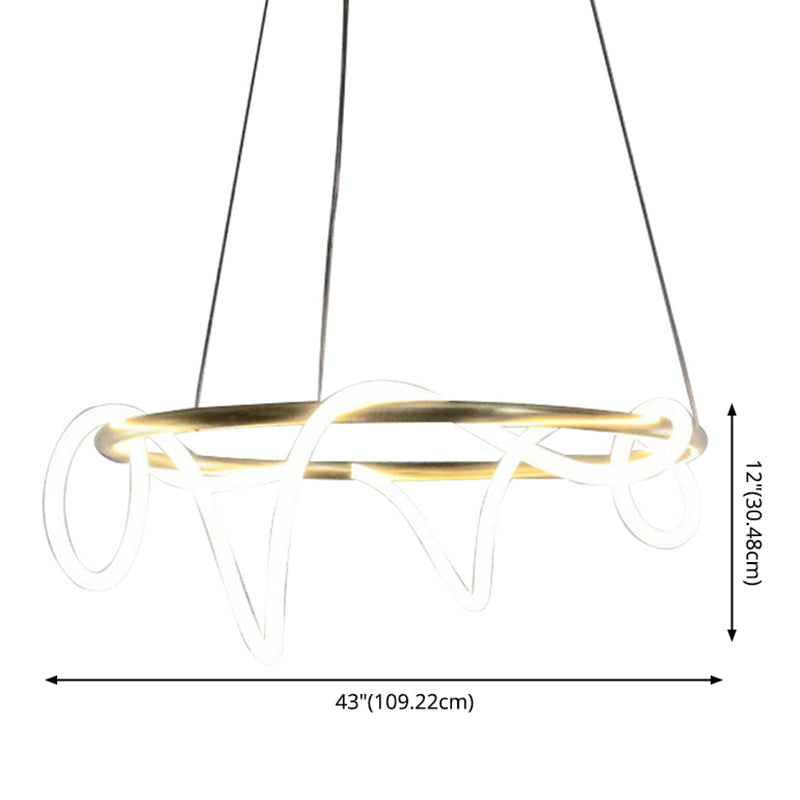 Lampadario a LED a LED a LED GOLD Minimalista acrilico appeso a soffitto per soggiorno