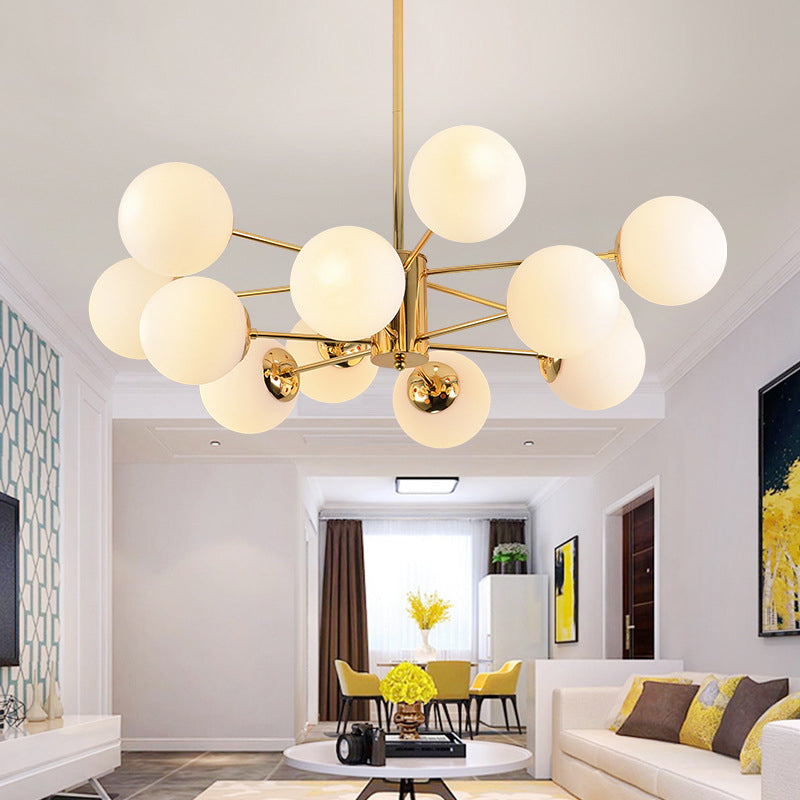 Sputnik lampadario lampada a sfera vetro soggiorno illuminazione a sospensione in oro