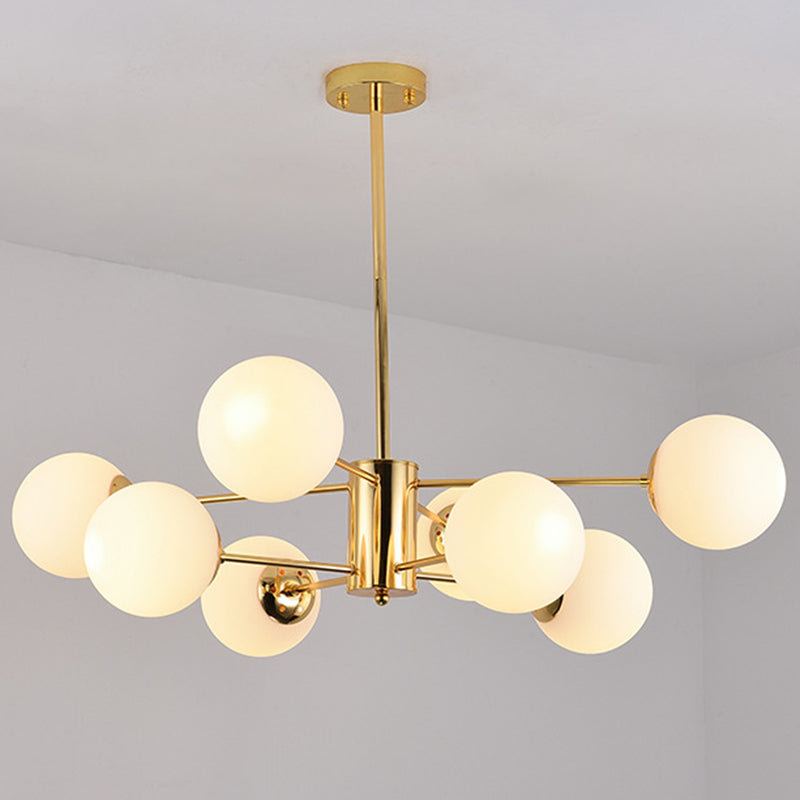 Sputnik lampadario lampada a sfera vetro soggiorno illuminazione a sospensione in oro