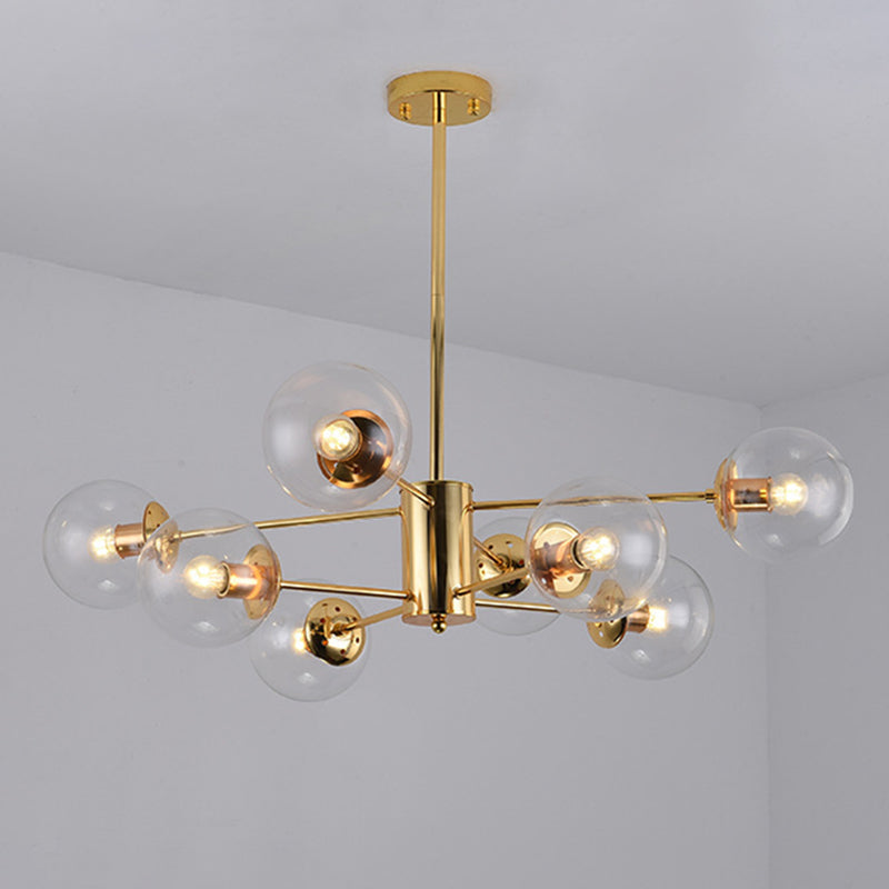 Sputnik lampadario lampada a sfera vetro soggiorno illuminazione a sospensione in oro