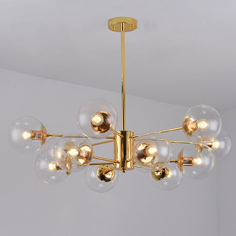 Sputnik lampadario lampada a sfera vetro soggiorno illuminazione a sospensione in oro